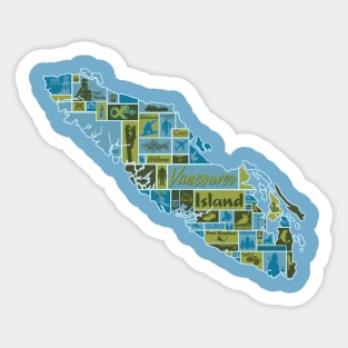 Vancouver Island: Graphical Map Sticker